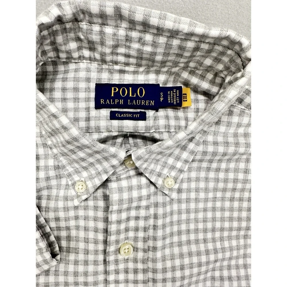 Polo Ralph Lauren Pony Classic Long Sleeve Gingham Plaid Oxford Shirt Small